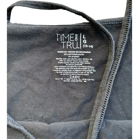 Basic Time and Tru Black Tank Top - Size Large (12-14) - Picture 2 of 3